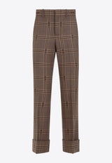 Horsebit Check Wool Pants