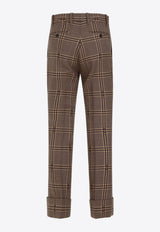 Horsebit Check Wool Pants