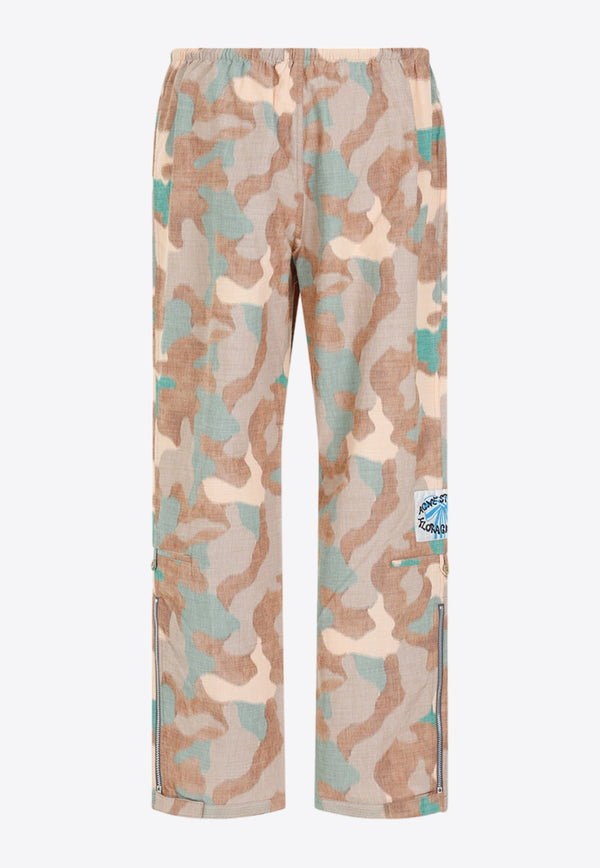 Camouflage Logo-Patch Cargo Pants