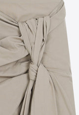 A-line Knot Midi Skirt