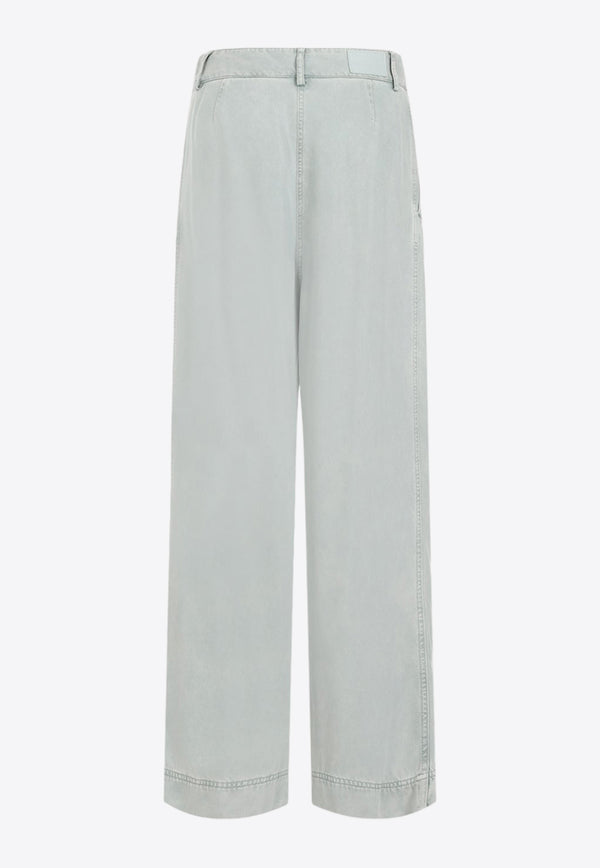 Washed-Out Straight-Leg Pants