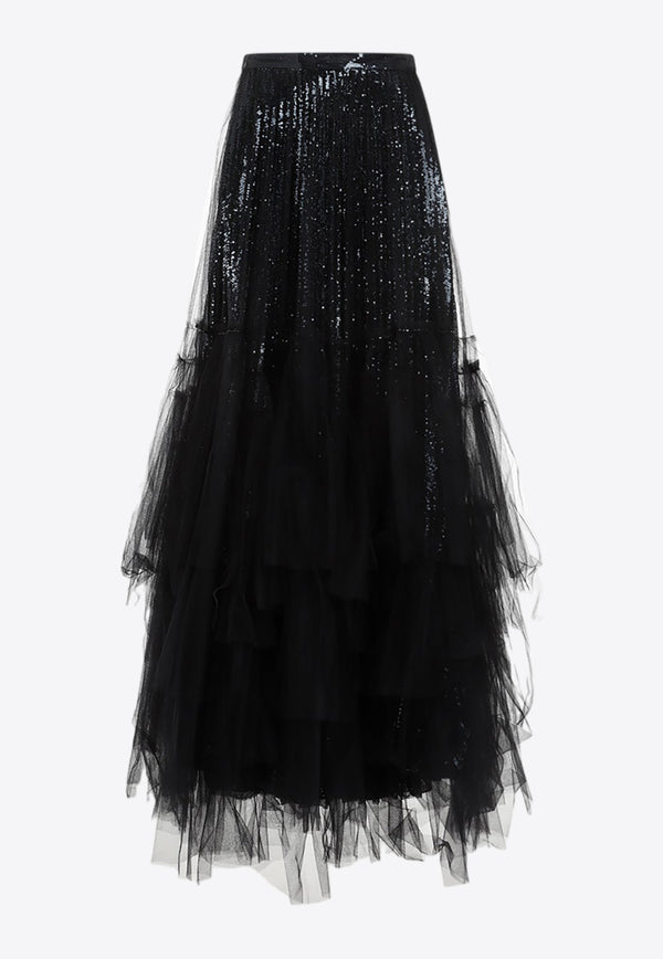 Daphne Sequin-Embellished Maxi Skirt