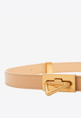 Bottega Veneta Triangle Buckle Belt in Leather 40742577766581 667592.V12J1 2700 ALMOND