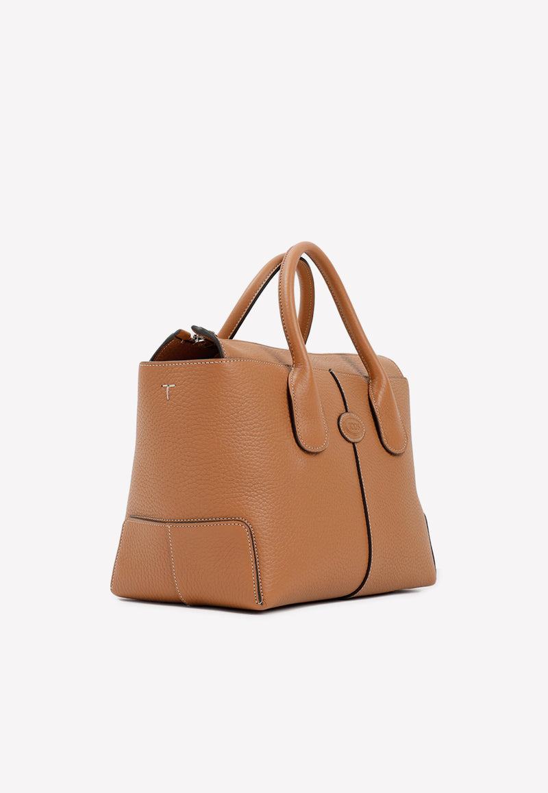 Di Top Handle Bag in Grained Calf Leather