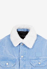 Marble-Effect Shearling Jacket