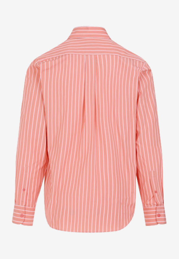 Logo-Embroidered Striped Shirt