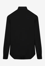 Balenciaga Long-Sleeved Wool Overshirt Black 704451-TIT22-1000BLACK