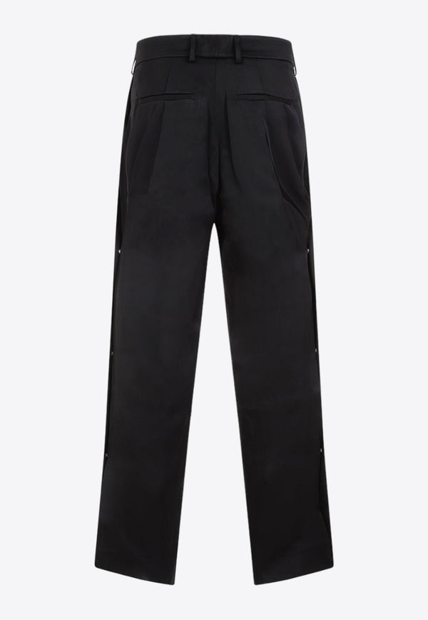 Snap Button Pleated Pants