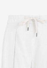 Drawstring Straight-Leg Pants