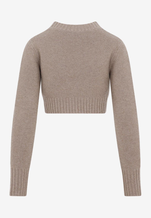 Kaya Cropped Sweater in Cashmere
