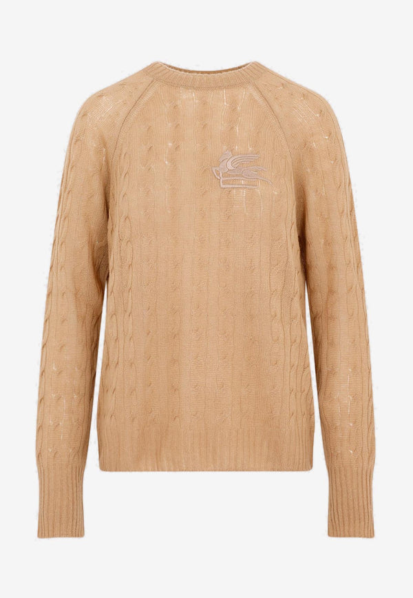 Logo Knitted Sweater in Cashmere