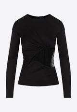 Ruched Long-Sleeved Top