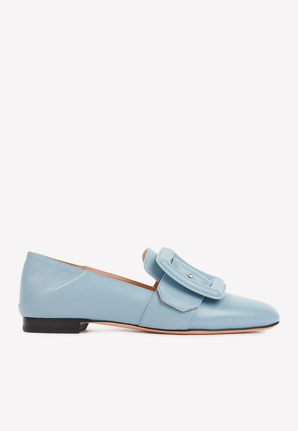 Maxi Buckle Loafer in Grained Leather