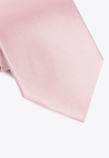 Silk Logo-Embroidered Woven Tie