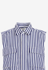 Thomas Mason Stripe Mini Shirt Dress