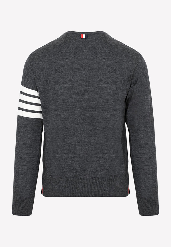 Thom Browne 4 Bar Stripe Sweater in Wool 42123405852853 MKA002A.Y1014 022 DARK GREY