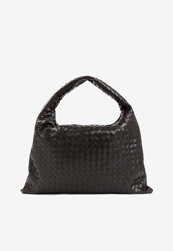 Large Hop Shoulder Bag in Intrecciato Leather