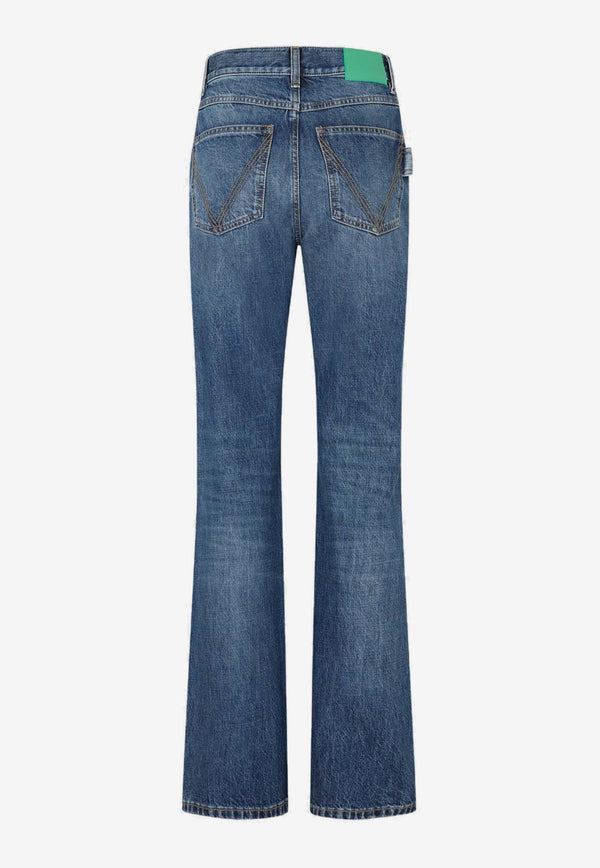 High-Rise Waist Straight Jeans