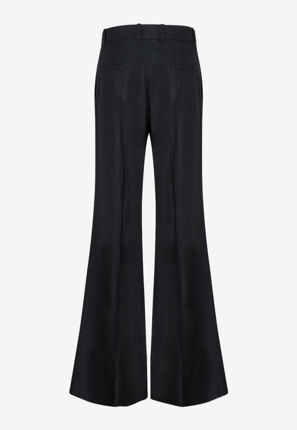 Flared Pants in Silk and Wool