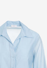 Long-Sleeved Silk-Blend Shirt