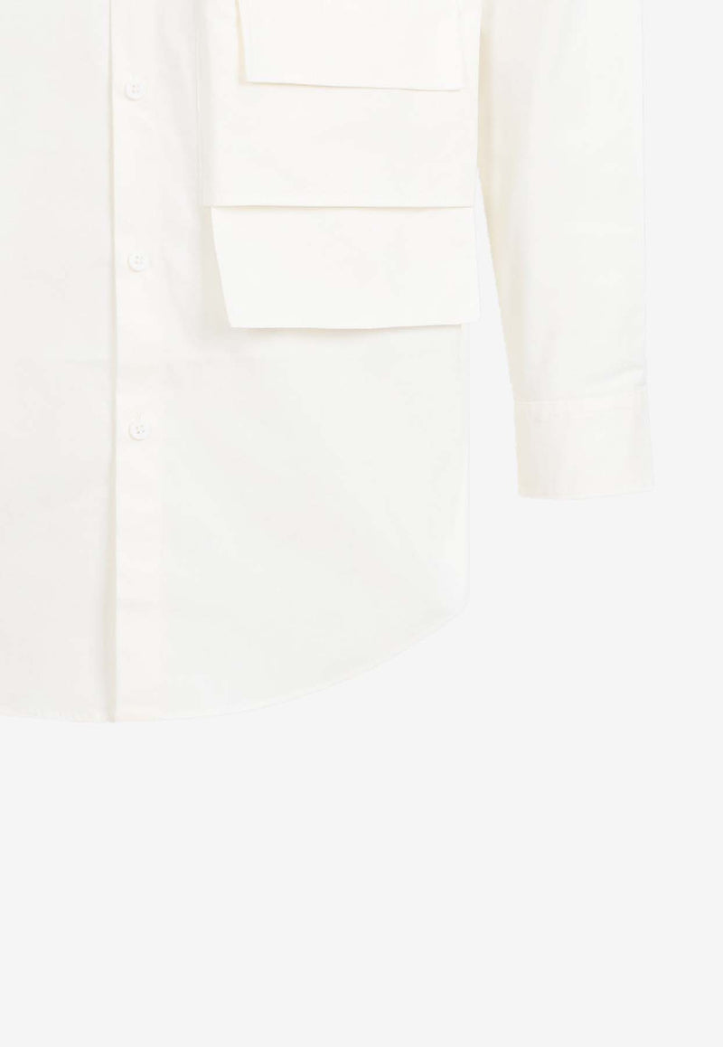 Long-Sleeved Patch-Pocket Shirt