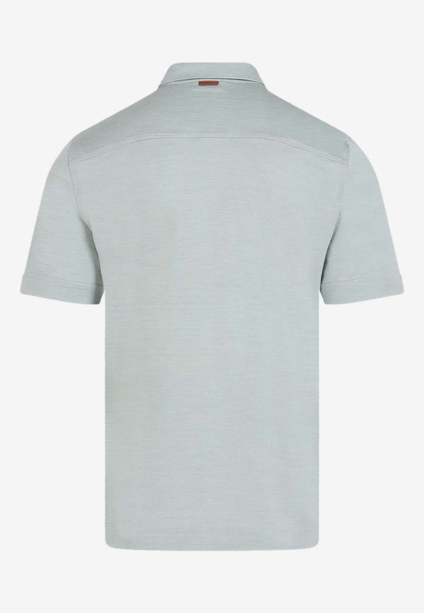 Silk-Blend Polo T-shirt