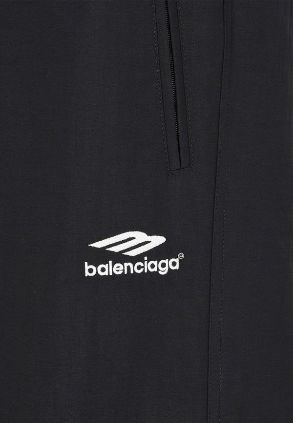 Balenciaga Logo Embroidered Tracksuit Pants Black 704715-TKO48-1000BLACK
