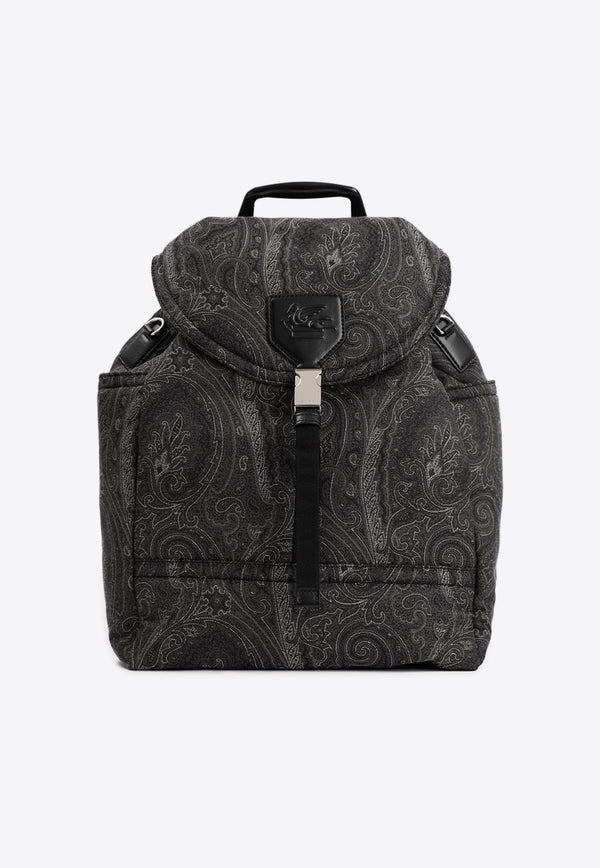 Paisley-Printed Backpack