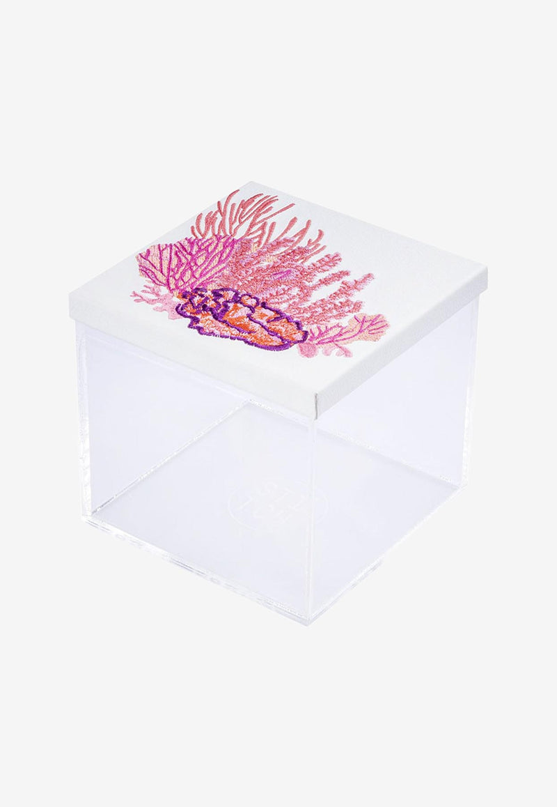 Stitch Jo Coral Embroidered Mini Box White OB8005CP