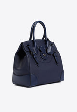 Soft Ricky Grained Leather Top Handle Bag