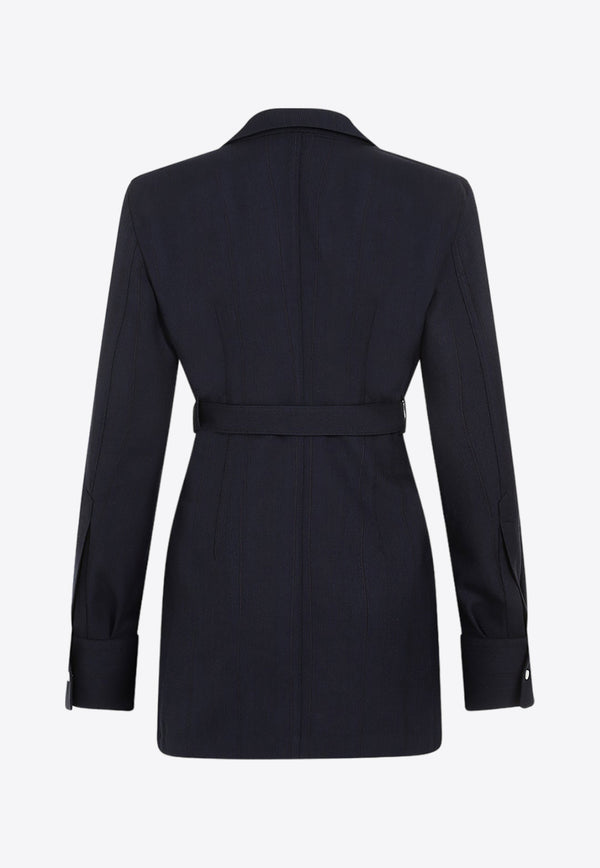 Single-Breasted Belted Wool Coat