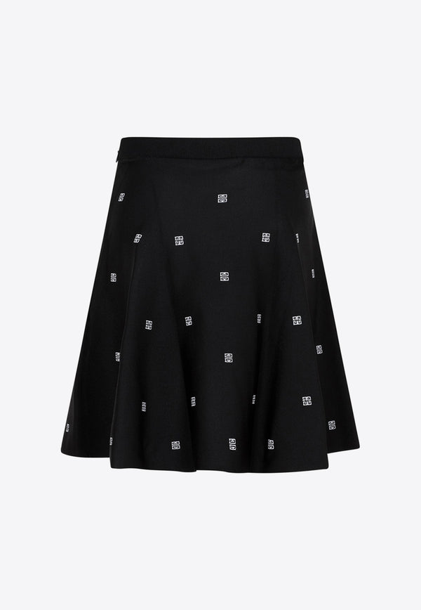 4G Jacquard Mini Flared Skirt