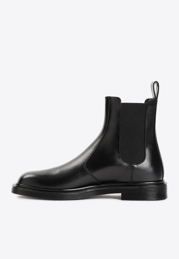 Elastic Ranger Leather Ankle Boots