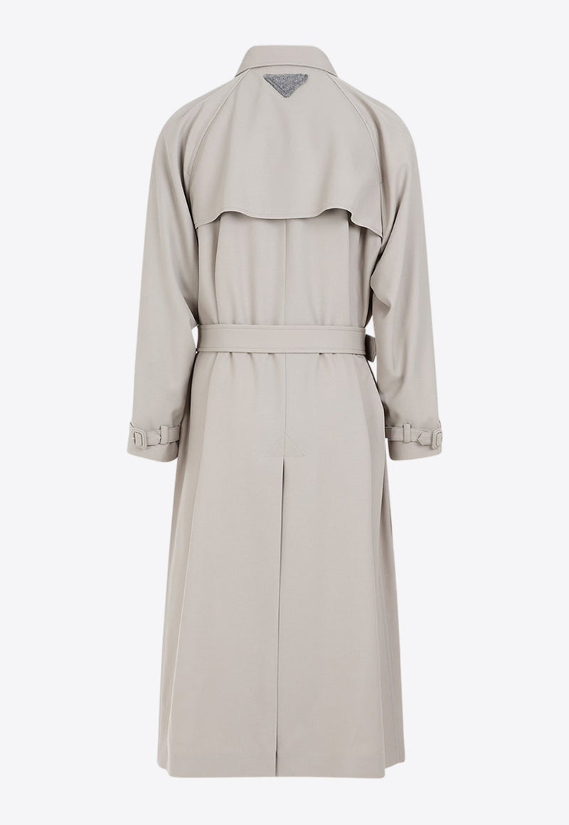 Virgin Wool Double-Breasted Trench Coat