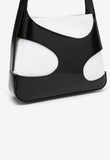 Salvatore Ferragamo Medium Shoulder Bag with Cut-Out Detailing Monochrome 0762303LE/M_FERRA-BW