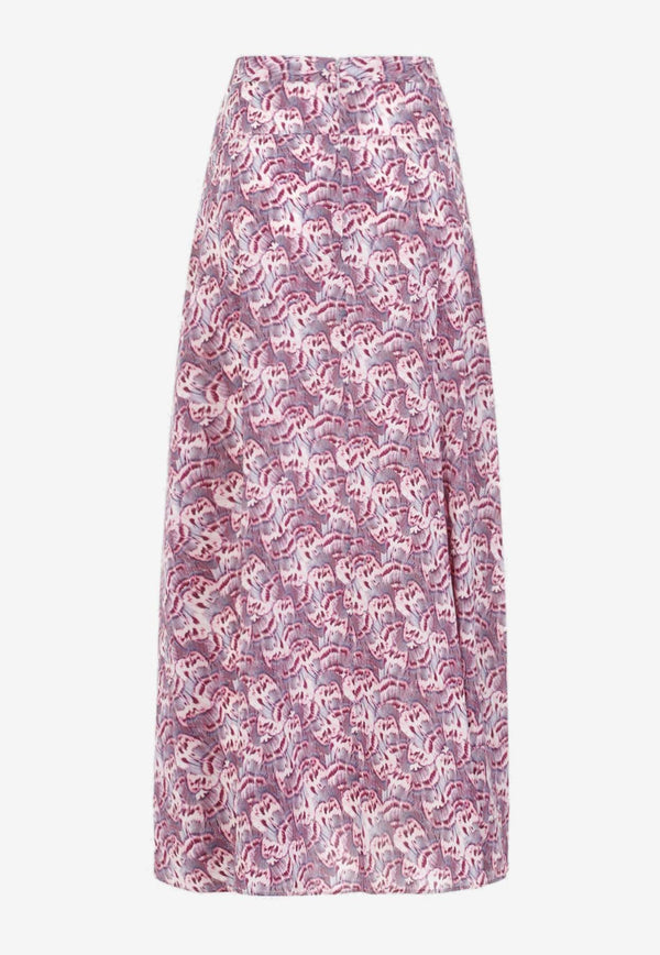 Sakura Printed Miidi Skirt