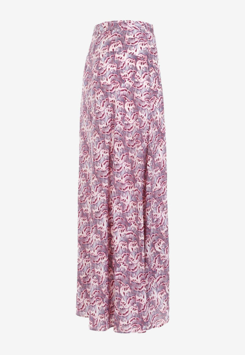 Sakura Printed Miidi Skirt
