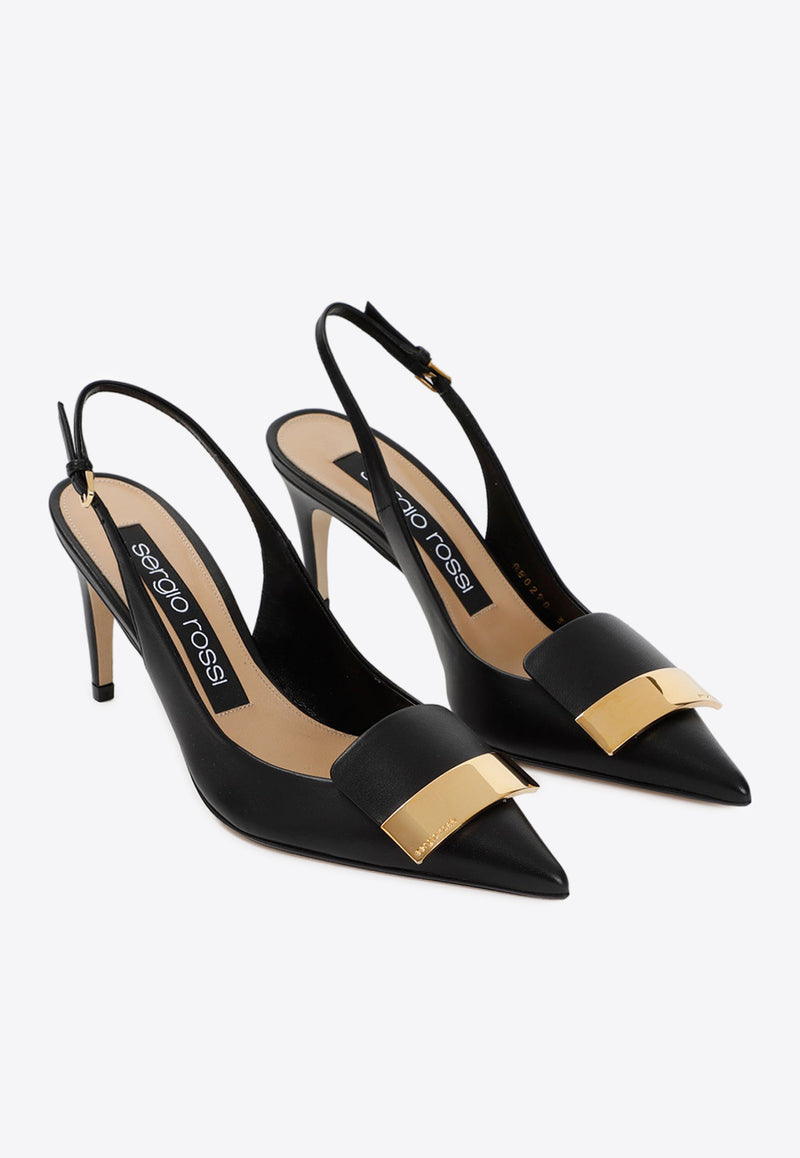 SR1 75 Slingback Pumps in Nappa Leather