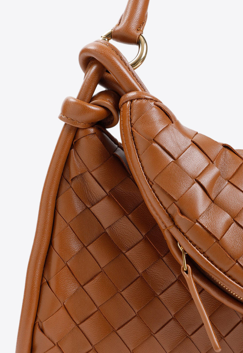 Medium Gemelli Shoulder Bag in Intrecciato Leather