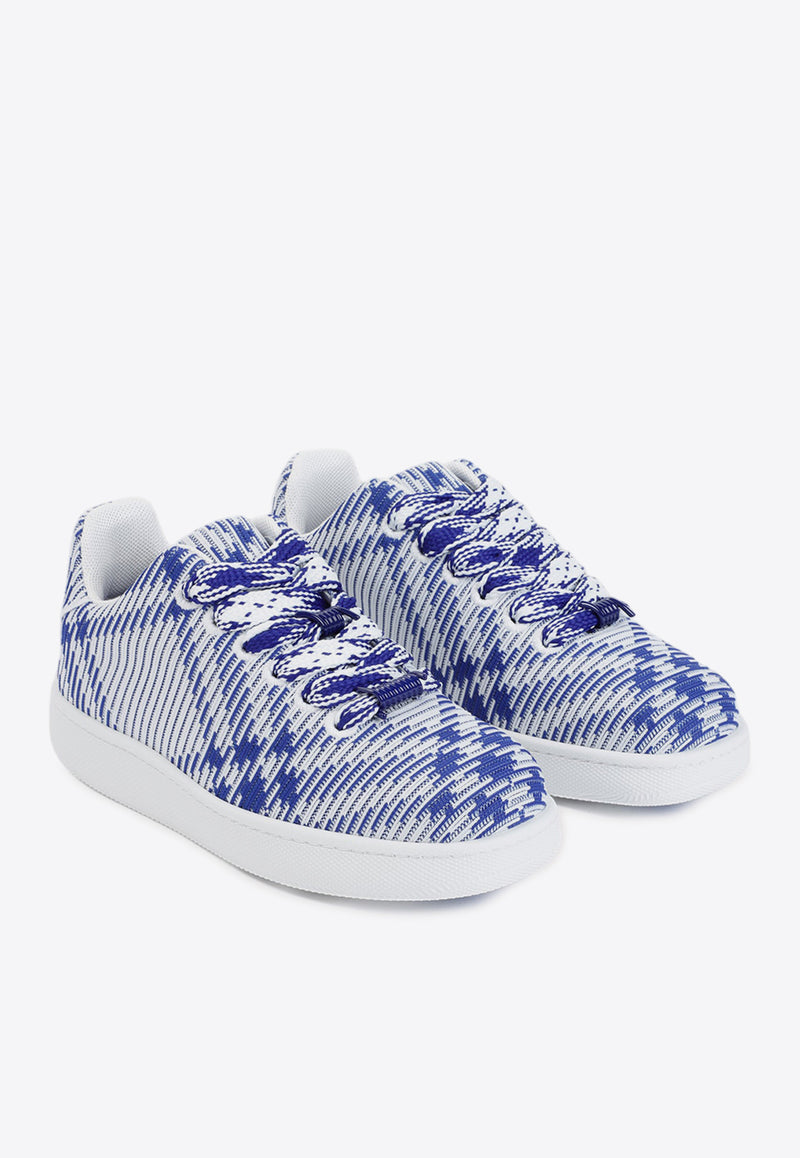 Check Knit Box Low-Top Sneakers