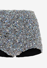 Crystal-Embellished Mini Shorts