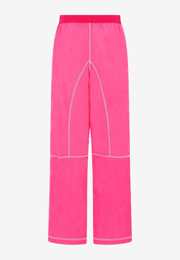 Tom Ford Logo Track Pants with Overlock Stitch PAW515-FAX1027 DP123 Pink