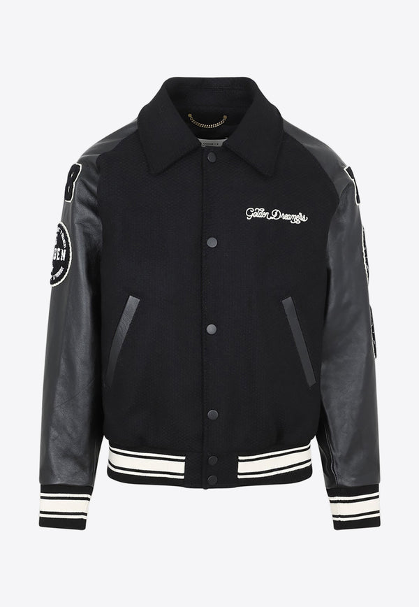 College Patch Bomber Jacket