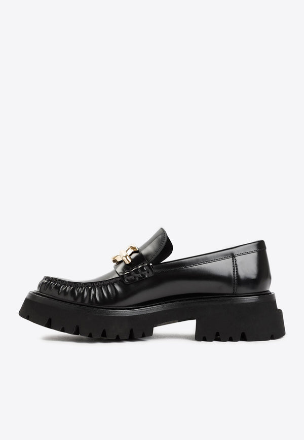 Ingrid Flatform Loafers in Patent Leather