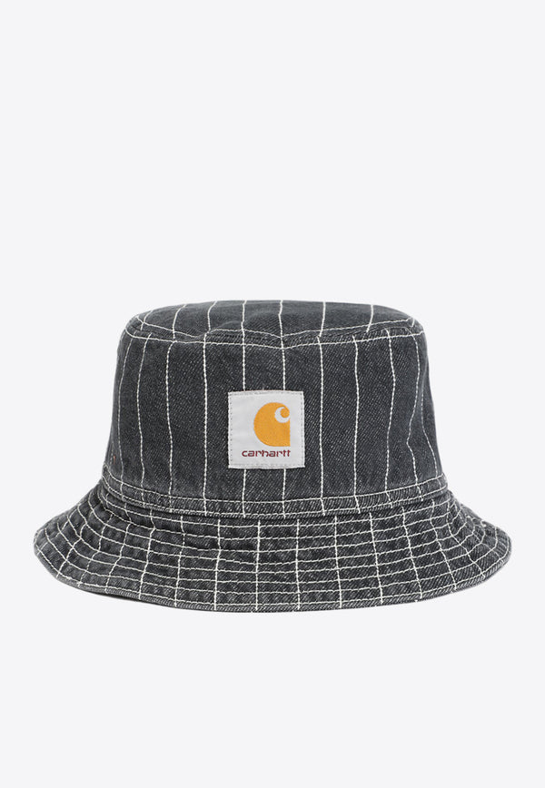 Logo Striped Bucket Hat