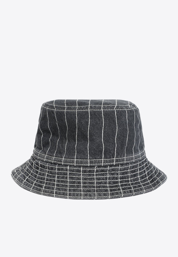Logo Striped Bucket Hat