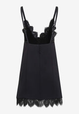 Bo Lace-Trim Satin Mini Dress