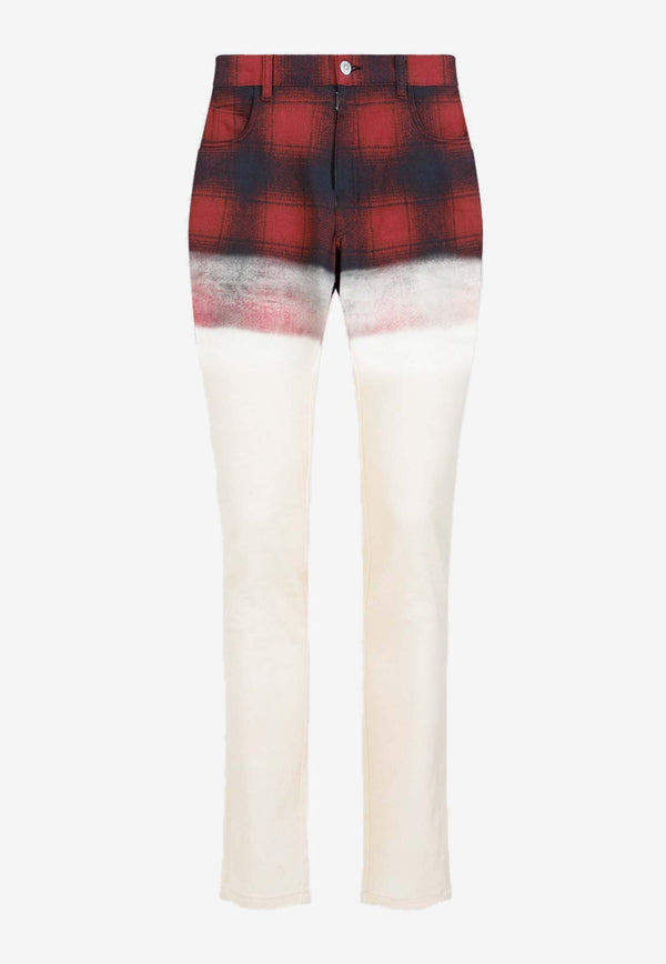 Checked Gradient Jeans