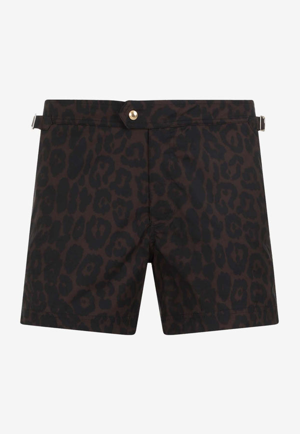 Leopard Print Swim Shorts