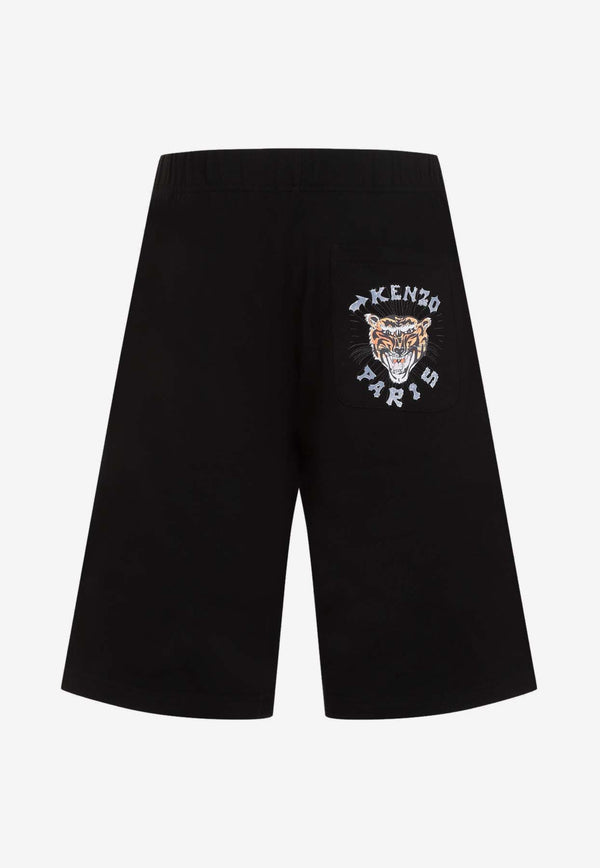 Lucky Tiger Print Bermuda Shorts